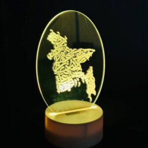 BD Map Acrylic Multicolor Night Lamp
