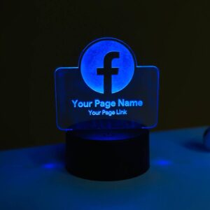Customizable Facebook Logo Design Acrylic Multicolor Night Lamp