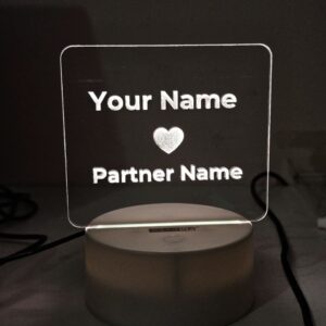 Customizable Love Acrylic Lamp (X Love Y)