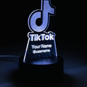 Customizable Multicolor Acrylic Night Lamp – TikTok Edition