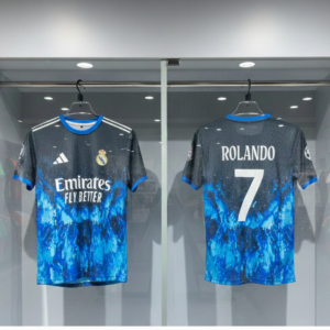 Real Madrid Black & Blue Away Jersey – Emirates Fly Better